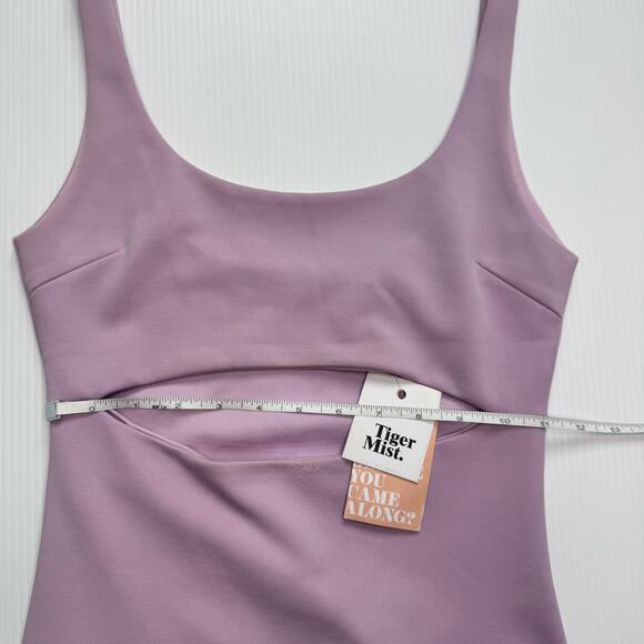 Tiger Mist Lilac Cut Out Bodycon Mini Dress Women's Small NWT Y2K Club Spring - Picture 12 of 16